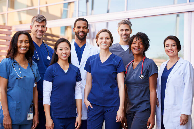 group of urgent care doctors