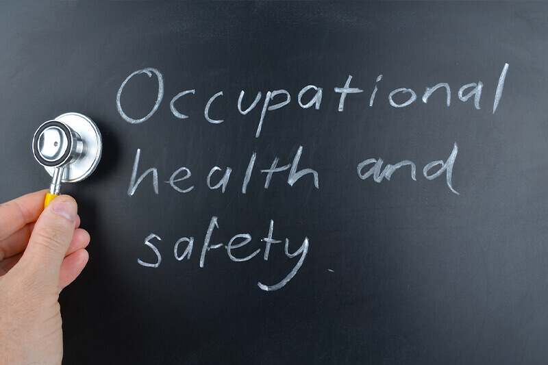 occupational health and safety written on a board
